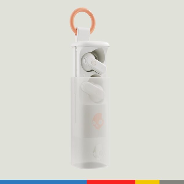 Skullcandy Dime Evo True Wireless Earbuds – 36Hr Battery, Rapid Charge, Preset EQ Modes (Music/Bass/Podcast), Multipoint Pairing, Stay-Aware Mode, IPX4 Water Resistant (Bone/Orange) - Image 4