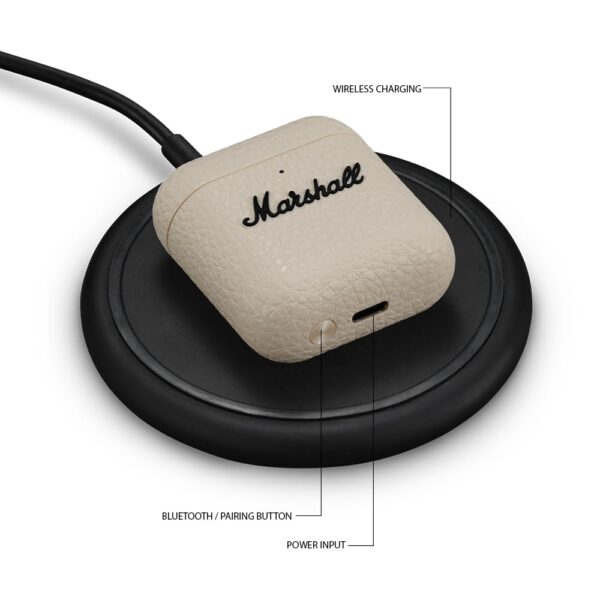 Marshall Minor Iv Wireless in Ear Earbuds with 30+ Hours of Playtime, Water-Resistant, Wireless Charging- Cream - Image 5
