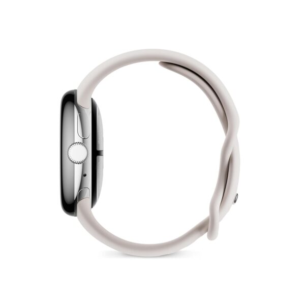 Google Pixel Watch 2 with the best of Fitbit Heart rate tracking, stress management, safety features – Android smartwatch – Polished Silver Aluminium Case – Porcelain Active Band – Wi-Fi - Image 2