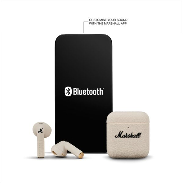 Marshall Minor Iv Wireless in Ear Earbuds with 30+ Hours of Playtime, Water-Resistant, Wireless Charging- Cream - Image 6