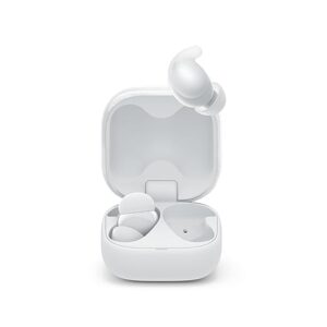 Sony New Linkbuds Fit WF-LS910 | Active Noise Cancelling Wireless Bluetooth in Earbuds, Comfortable Fit with New Supporters, High Call Quality with AI - White
