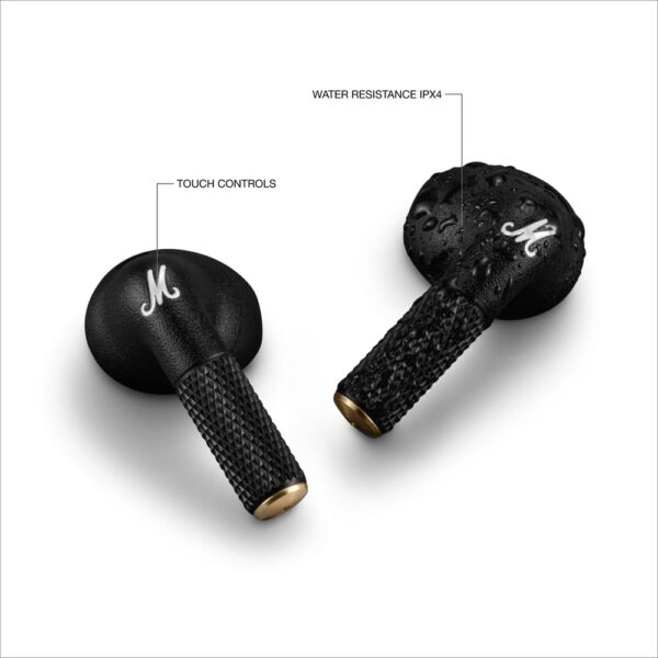 Marshall Minor Iv Wireless in Ear Earbuds with 30+ Hours of Playtime, Water-Resistant, Wireless Charging- Black - Image 6