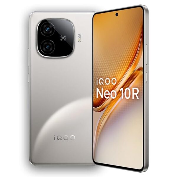 iQOO Neo 10R 5G (Moonknight Titanium, 12GB RAM, 256GB Storage) | Snapdragon 8s Gen 3 | 6.78″ AMOLED 120Hz | 6400mAh Slim Battery