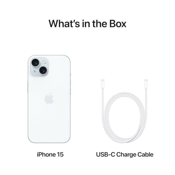 Apple iPhone 15 (128GB, Blue) | A16 Bionic Chip | 6.1″ Super Retina XDR | Dynamic Island | 48MP Camera | All-Day Battery - Image 6