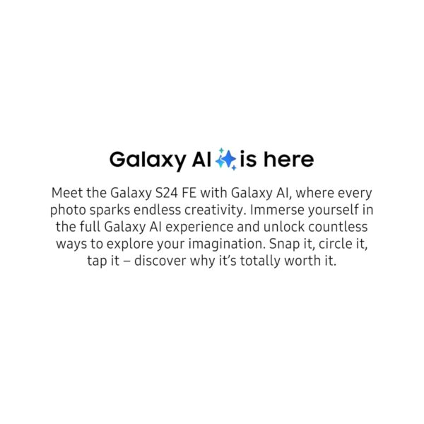 Samsung Galaxy S24 FE 5G AI Smartphone (Graphite, 8GB RAM, 128GB Storage) - Image 4
