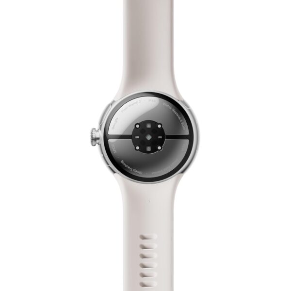 Google Pixel Watch 2 with the best of Fitbit Heart rate tracking, stress management, safety features – Android smartwatch – Polished Silver Aluminium Case – Porcelain Active Band – Wi-Fi - Image 4