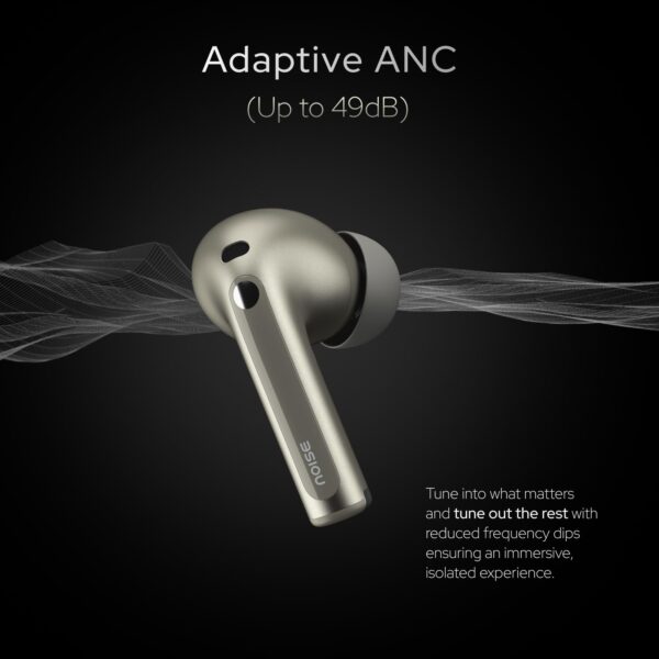 Noise Master Buds, Sound by Bose in-Ear Bluetooth Earbuds, Up to 49dB Adaptive ANC, LHDC 5.0, Immersive Spatial Audio, 44H Playtime with 6 mic ENC, Dual Pairing, IPX5 Ear Buds TWS (Onyx) - Image 6