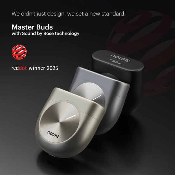 Noise Master Buds, Sound by Bose in-Ear Bluetooth Earbuds, Up to 49dB Adaptive ANC, LHDC 5.0, Immersive Spatial Audio, 44H Playtime with 6 mic ENC, Dual Pairing, IPX5 Ear Buds TWS (Onyx) - Image 2