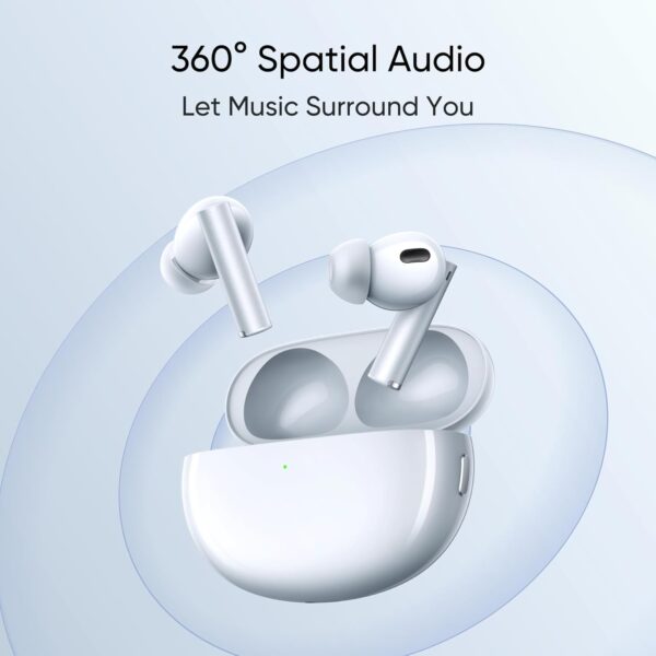 realme in Ear Buds Air 6 Pro with Dual Drivers(11Mm+6Mmtweeter),40 Hours Play Time,Fast Charge,50 Db ANC,Lhdc 5.0,55Ms Low Latency,360° Spatial Audio,Ip55 Dust&Water Resistant,Bt V5.3(Silver Blue) - Image 5