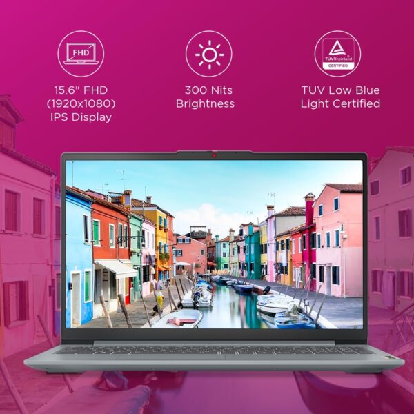 Lenovo IdeaPad Slim 3 12th Gen Intel® Core™ i5-12450H 15.6 inch (39.6cm) FHD Laptop (16GB/512GB SSD/Windows 11/Office 2024/Alexa Built-in/1Yr ADP Free/3 Month Game Pass/Arctic Grey/1.62Kg), 83ER00KPIN - Image 2