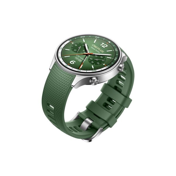 OnePlus Watch 2R with Wear OS 4 by Google,Snapdragon W5 Chipset,Upto 100hrs Battery Life,1.43’’ AMOLED Display,100+ Sports Mode,Dual Frequency GPS,5 ATM,IP68 & BT Calling [Forest Green] - Image 4