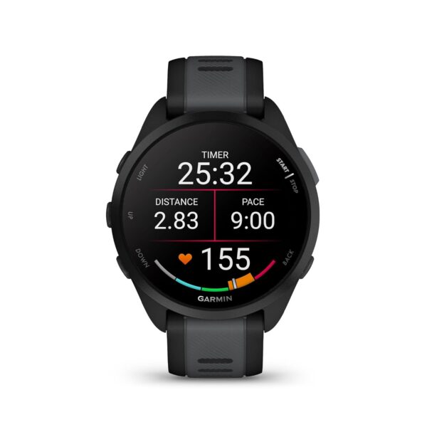 Garmin Forerunner 165, Running Smartwatch with GPS, Colorful AMOLED Display, Training Metrics and Recovery Insights, (Black/Salte Gray) - Image 2