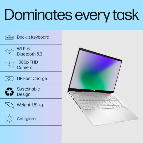 HP Pavilion x360, 13th Gen Intel Core i5-1335U (16GB DDR4, 512GB SSD) Touchscreen, 14 - Image 3