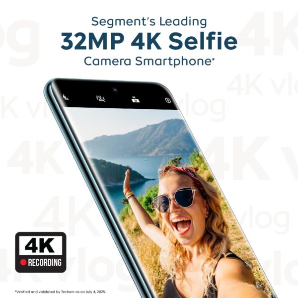 iQOO Z10R 5G (Aquamarine, 8GB RAM, 256GB Storage) | 32MP 4K Selfie Camera | Quad-Curved AMOLED Display | Dimensity 7400 Processor with 750K+ AnTuTu - Image 3