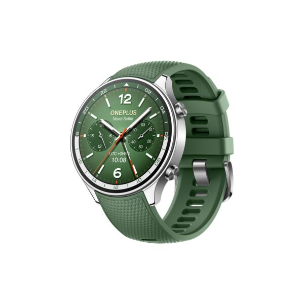 OnePlus Watch 2R with Wear OS 4 by Google,Snapdragon W5 Chipset,Upto 100hrs Battery Life,1.43’’ AMOLED Display,100+ Sports Mode,Dual Frequency GPS,5 ATM,IP68 & BT Calling [Forest Green] - Image 2