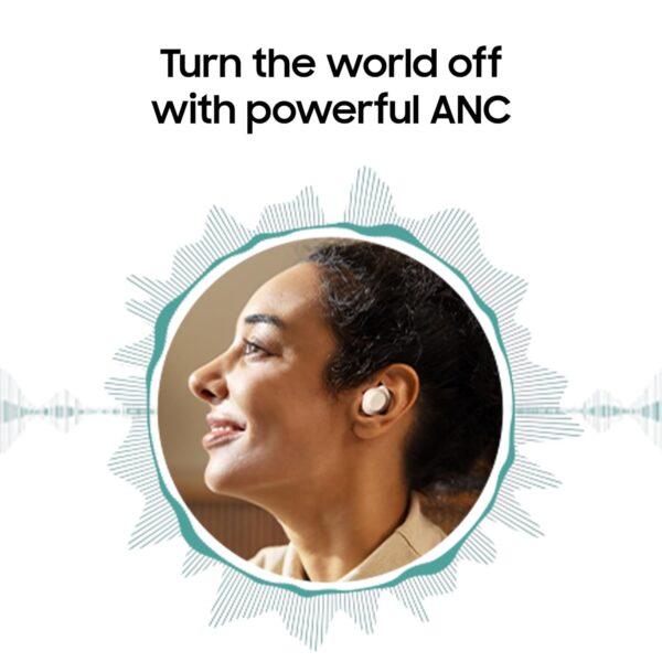 Samsung Galaxy Buds FE (White)| Powerful Active Noise Cancellation | Enriched Bass Sound | Ergonomic Design | 30-Hour Battery Life - Image 3