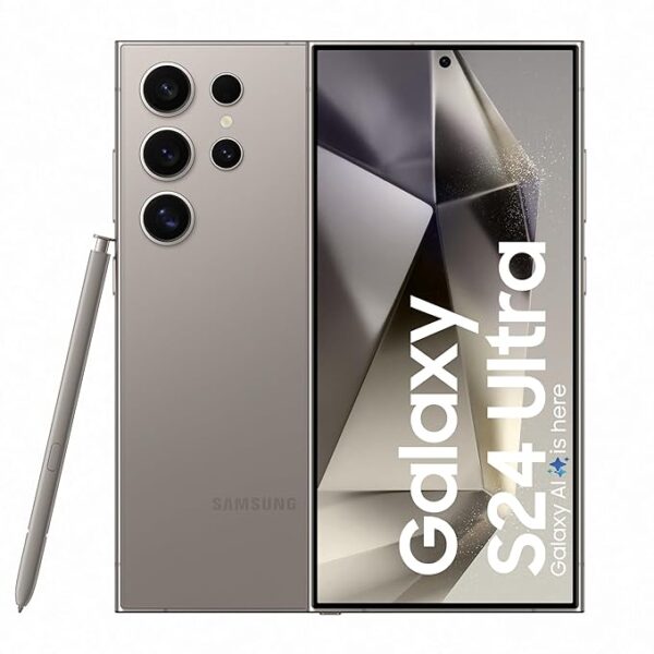 Samsung Galaxy S24 Ultra 5G AI Smartphone | 200MP Camera, Snapdragon 8 Gen 3, 12GB+256GB, Titanium Gray
