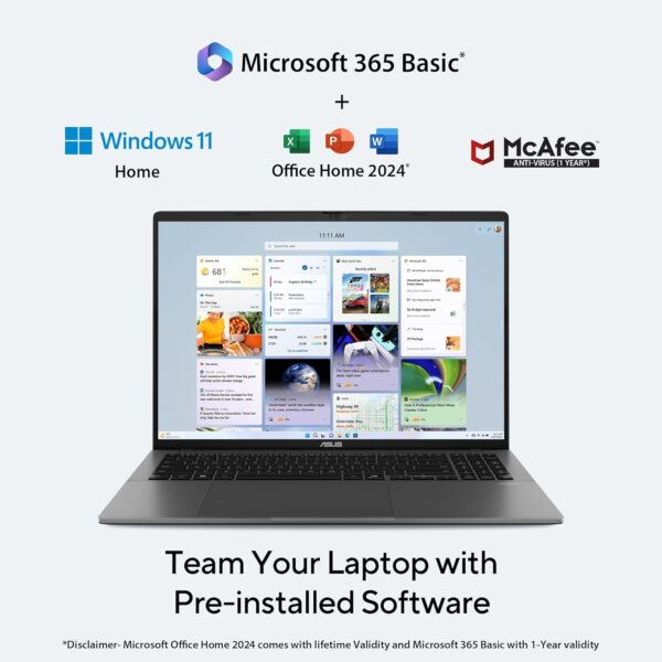ASUS Vivobook S16,13th Gen,Intel Core i5-13420H,Metallic Design Laptop(Intel UHD iGPU/16GB RAM/512GB SSD/FHD+/16 - Image 3