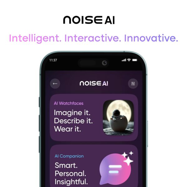Noise Pro 6 Smart Watch:Intelligent AI, Endless AI Watch Faces, AI Companion, 1.85” AMOLED, EN2 Processor, Nebula UI 2.0, Emergency SOS, Compatible with iOS & Android(Rose-Gold Link) - Image 2