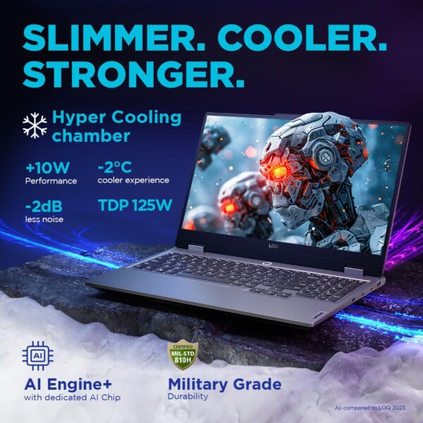 Lenovo Smartchoice LOQ AMD Ryzen 7 7435HS, NVIDIA RTX 4050-6GB, 24GB RAM, 512GB SSD, 15.6 - Image 4