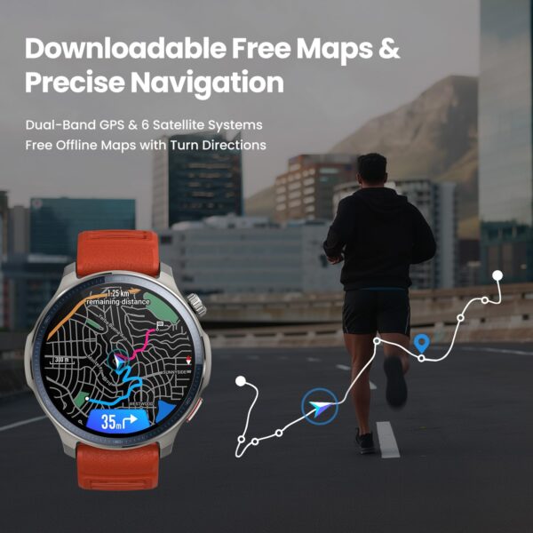 Amazfit Balance 2 Smart Watch 47mm AMOLED Sapphire Glass Display, Dual Band GPS, 21 Days Battery, 170+ Sport Modes, Hyrox Mode, Accurate Readings, for Android & iPhone - Image 4