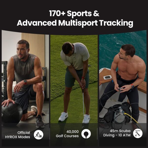 Amazfit Balance 2 Smart Watch 47mm AMOLED Sapphire Glass Display, Dual Band GPS, 21 Days Battery, 170+ Sport Modes, Hyrox Mode, Accurate Readings, for Android & iPhone - Image 3