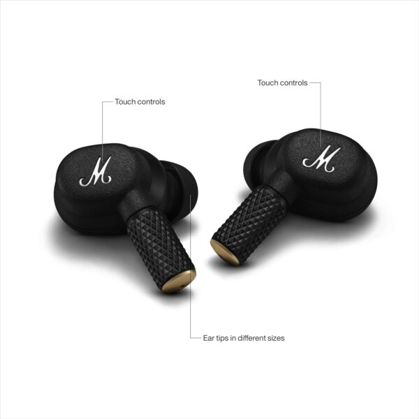 Marshall Motif II ANC - True Wireless Active Noise Cancelling Bluetooth Headphones, Earbuds, 30 Hours Playtime – Black - Image 6