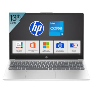 HP 15, 13th Gen Intel Core i5-1334U (16GB DDR4, 1TB SSD) FHD, Anti-Glare, Micro-Edge, 15.6''/39.6cm, Win11, M365(1yr)* Office24, Silver, 1.59kg, FD0552TU, Iris Xe, FHD Camera w/Shutter, Backlit Laptop