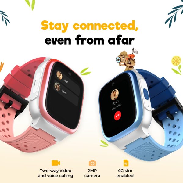 Noise Explorer Kids Smart Watch with GPS, Video Calling, SOS & Parental Control – Wonder Pink - Image 2