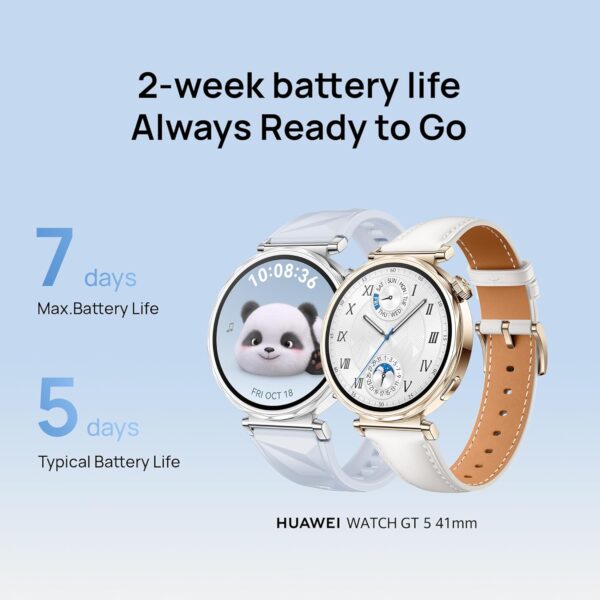 HUAWEI Watch GT 5 41mm Smartwatch, Up to 7 Days Battery Life, iOS & Android Compatible,Built in Maps, Pro-Level Sports Call&Message Reply, Free FreeBuds 5I (White) - Image 6