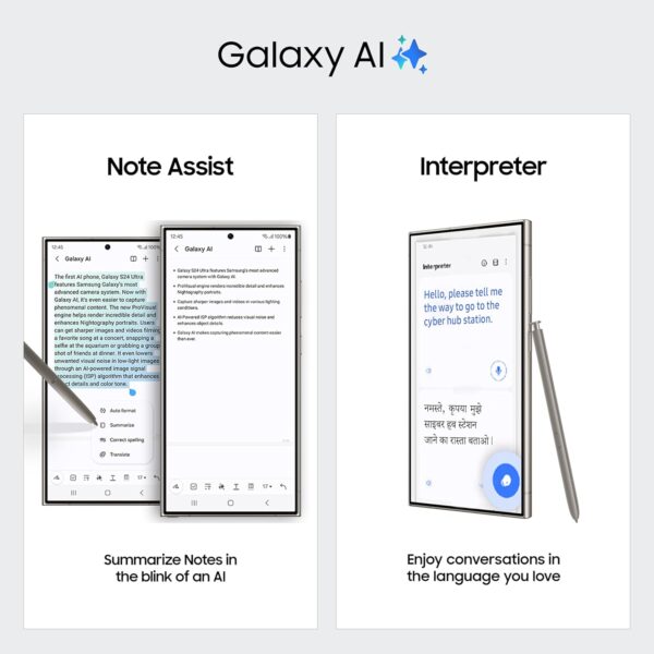 Samsung Galaxy S24 Ultra 5G AI Smartphone | 200MP Camera, Snapdragon 8 Gen 3, 12GB+256GB, Titanium Gray - Image 3