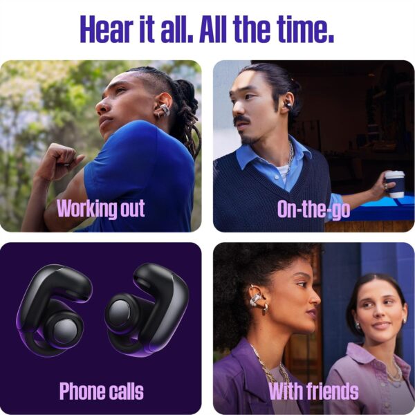 Bose Ultra Wireless Open Earbuds, Immersive Audio, Clip-On for Running with Openaudio Awareness, Up to 48 Hours Battery Life, Moonstone Blue - Limited Edition Color - Image 4