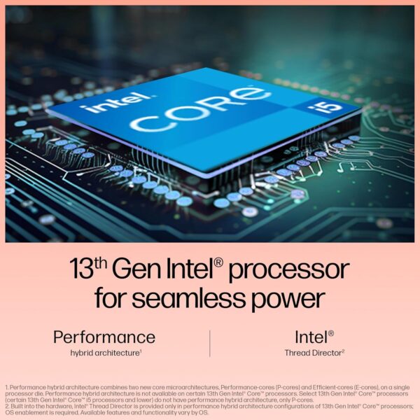 HP 15, 13th Gen Intel Core i5-1334U (16GB DDR4, 1TB SSD) FHD, Anti-Glare, Micro-Edge, 15.6''/39.6cm, Win11, M365(1yr)* Office24, Silver, 1.59kg, FD0552TU, Iris Xe, FHD Camera w/Shutter, Backlit Laptop - Image 2