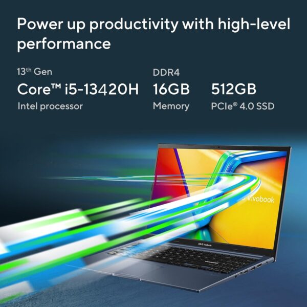 ASUS Vivobook 15,13th Gen,Intel Core i5-13420H(Intel UHD iGPU/16GB RAM/512GB SSD/FHD/15.6 - Image 2