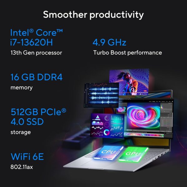 ASUS Vivobook 16X,Intel Core i7-13620H,Creator/Gaming Laptop(RTX 3050-4GB/16GB RAM/512GB SSD/FHD+/16 - Image 3