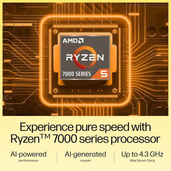 HP 15, AMD Ryzen 5 7520U, 16GB DDR5, 512GB SSD, (Win 11, Office 21, Silver, 1.59kg), Anti-Glare, Micro-Edge, 15.6-inch(39.6cm), FHD Laptop, AMD Radeon Graphics, 1080p FHD Camera, Backlit KB, fc0156AU - Image 4