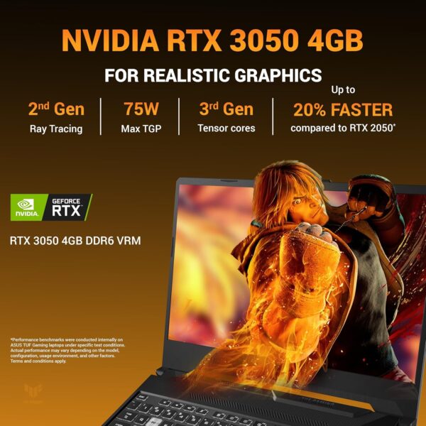 ASUS TUF A15, AMD Ryzen 7 7445HS, Gaming Laptop(RTX 3050-4GB/75W TGP/32GB RAM/1TB SSD/FHD/15.6 - Image 4