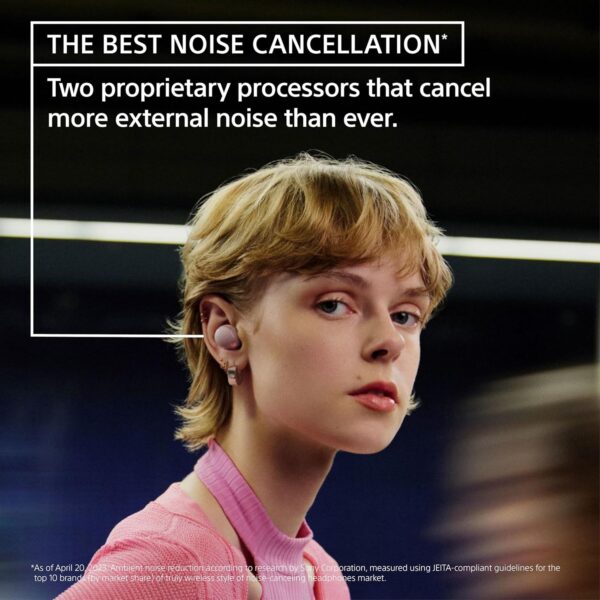 Sony WF-1000XM5 Active Noise Cancelling Wireless Bluetooth in Ear Earbuds with Mic, Up to 36 Hours Battery Life - Black - Image 5