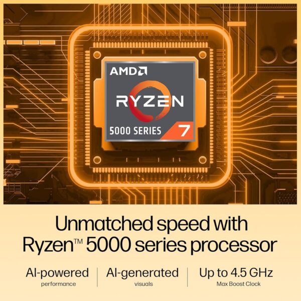 HP 15, AMD Ryzen 7 5825U (16GB DDR4, 512GB SSD) FHD, Anti-Glare, Micro-Edge,15.6''/39.6cm, Win11, M365(1yr)* Office24, Silver, 1.59kg, fc0476AU, Radeon Graphics, FHD Camera w/Shutter, Backlit Laptop - Image 2