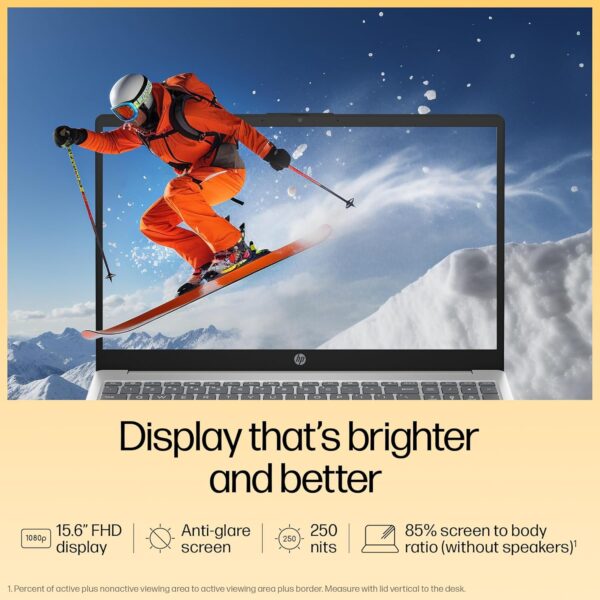 HP 15, AMD Ryzen 7 5825U (16GB DDR4, 512GB SSD) FHD, Anti-Glare, Micro-Edge,15.6''/39.6cm, Win11, M365(1yr)* Office24, Silver, 1.59kg, fc0476AU, Radeon Graphics, FHD Camera w/Shutter, Backlit Laptop - Image 5