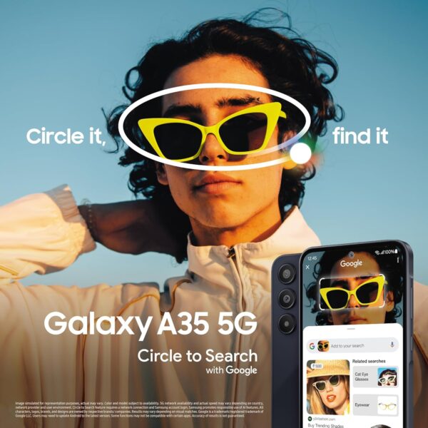 Samsung Galaxy A35 5G (Awesome Navy, 8GB RAM, 256GB Storage) | 50MP OIS Camera | Nightography | 6.6″ sAMOLED 120Hz | IP67 - Image 3