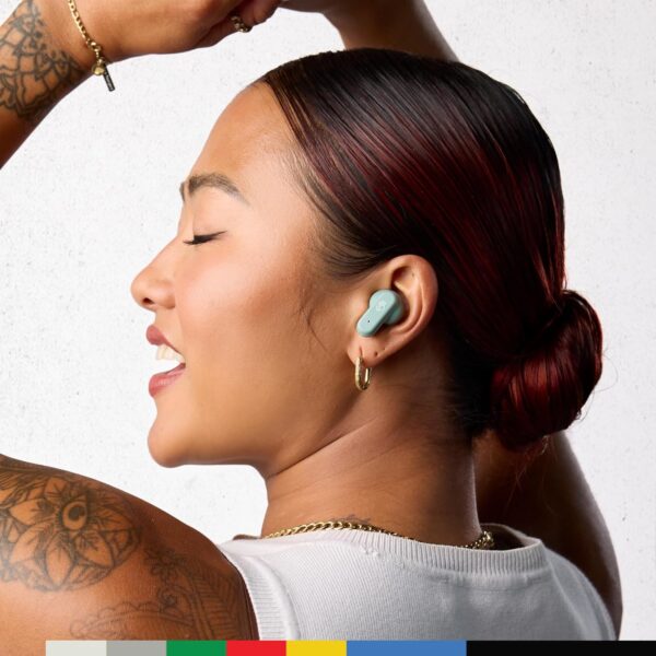 Skullcandy Dime Evo Wireless in Ear Earbuds – 36Hr Battery, Rapid Charge, Preset EQ Modes (Music/Bass/Podcast), Multipoint Pairing, Stay-Aware Mode, IPX4 Water Resistant (Preppy Summer) - Image 5