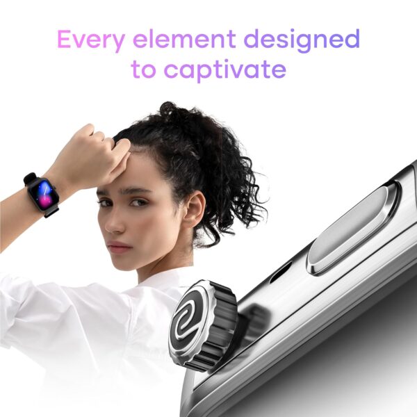 Noise Pro 6 Smart Watch:Intelligent AI, Endless AI Watch Faces, AI Companion, 1.85” AMOLED, EN2 Processor, Nebula UI 2.0, Emergency SOS, Compatible with iOS & Android(Rose-Gold Link) - Image 5