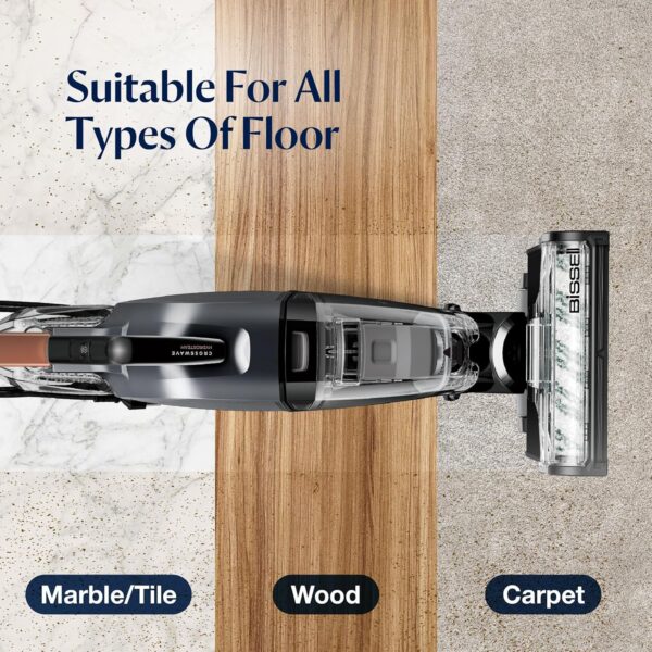 BISSELL® Crosswave™ HydroSteam™ Multi-Surface Corded Upright Vacuum Cleaner for Floors & Carpets | Hydrosteam™ Technology removes Curry & Tough Stains | 2-Year Warranty | Cleaning Formula Incl - Image 6